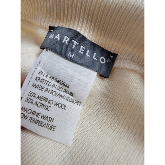 Martello Womens Merino Wool Acrylic Knitted Pencil Skirt Medium Cream Pull-On - Picture 3 of 6